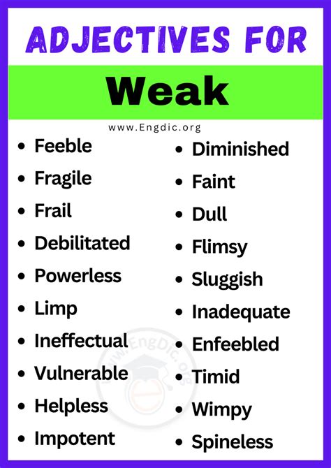 fancy word for weak.